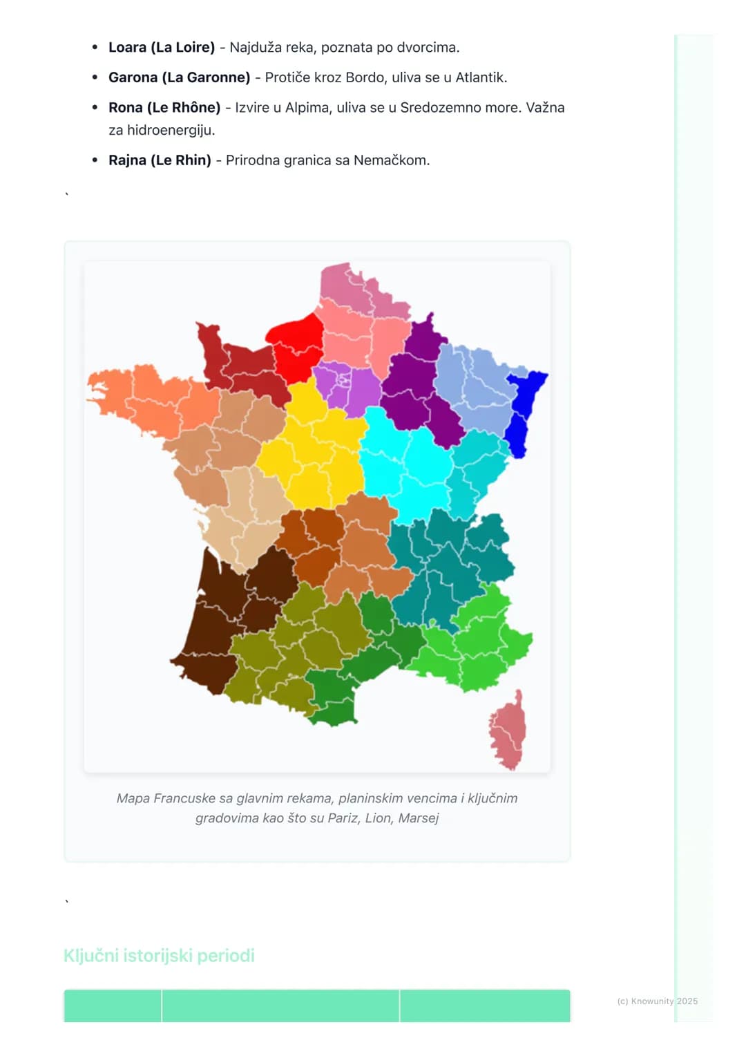 # Istorija i Geografija Francuske

Uvodni pregled.

Istorija i geografija Francuske su neraskidivo povezane. Geografski položaj, sa
izlaskom