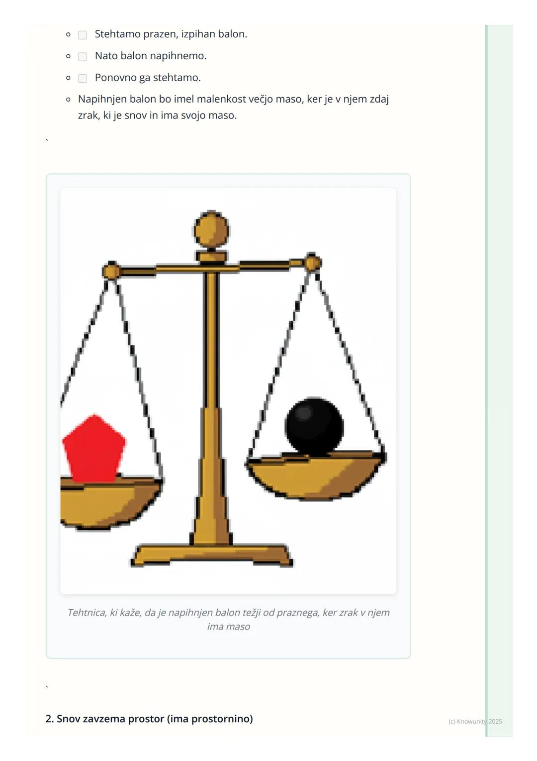 # Kaj je snov?

Kaj je snov? (Uvod)

Vse okoli nas, čisto vse, je narejeno iz snovi. Miza, na kateri pišem, zrak, ki ga
diham, voda, ki jo p