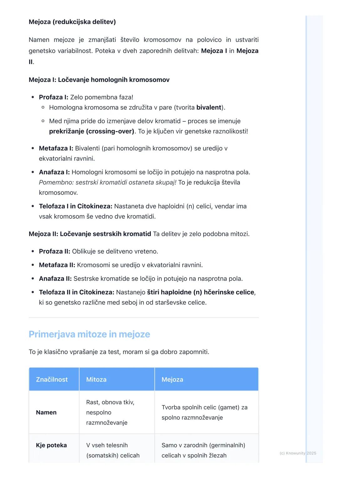 # Celični cikel in delitev celic

Splošno o celičnem ciklu

Celični cikel je urejen proces, skozi katerega gre celica od svojega nastanka do