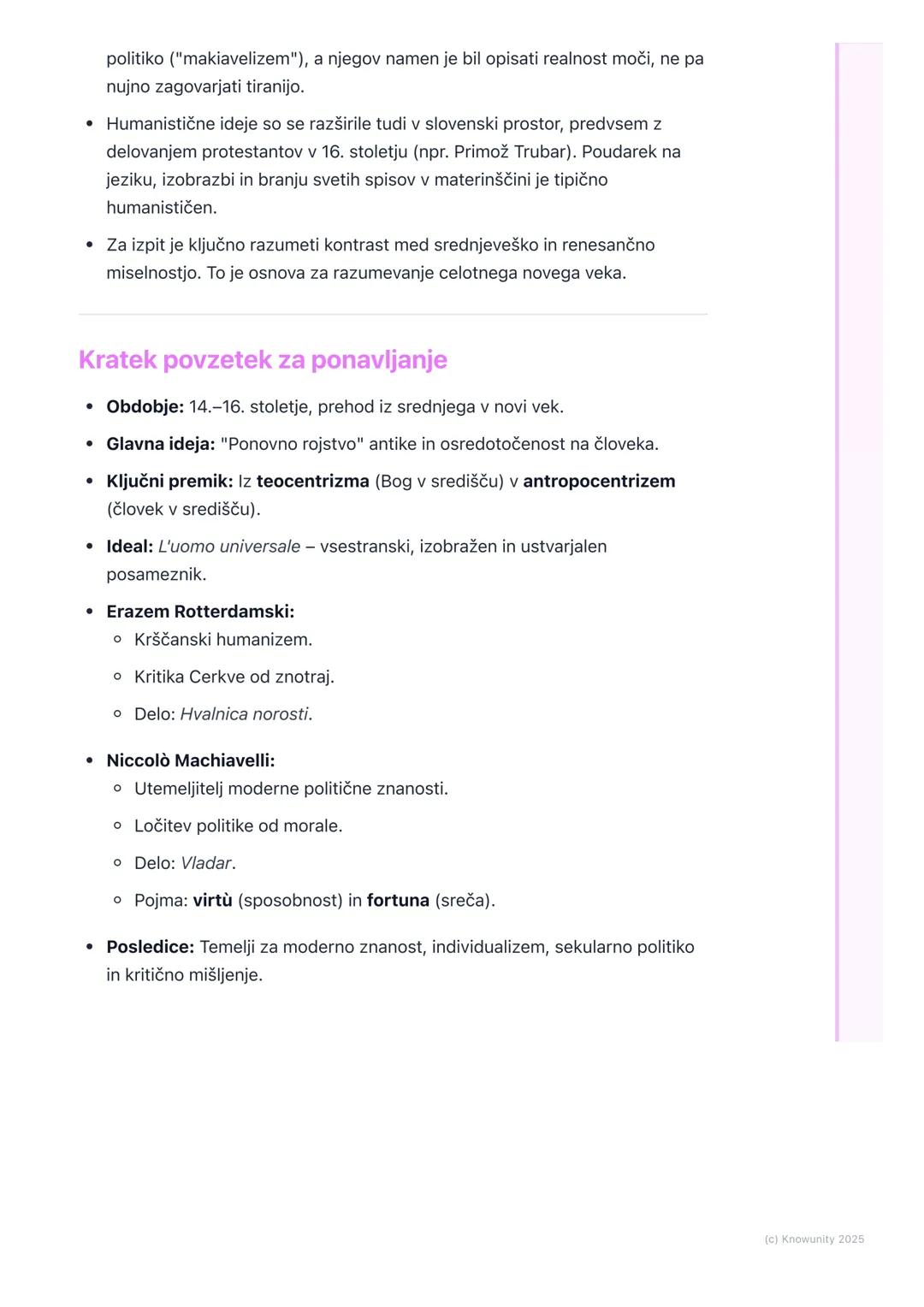 # Renesansa in humanizem

Uvod v renesanso in humanizem

Renesansa je obdobje v evropski zgodovini (približno 14. do 16. stoletje), ki
označ