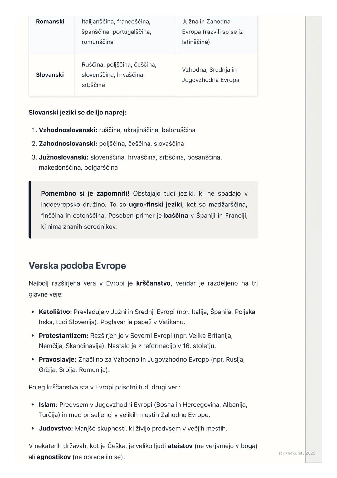 # Prebivalstvo in kulturna
raznolikost Evrope

Razporeditev prebivalstva v Evropi

Evropa je gosto poseljen kontinent, ampak prebivalstvo ni