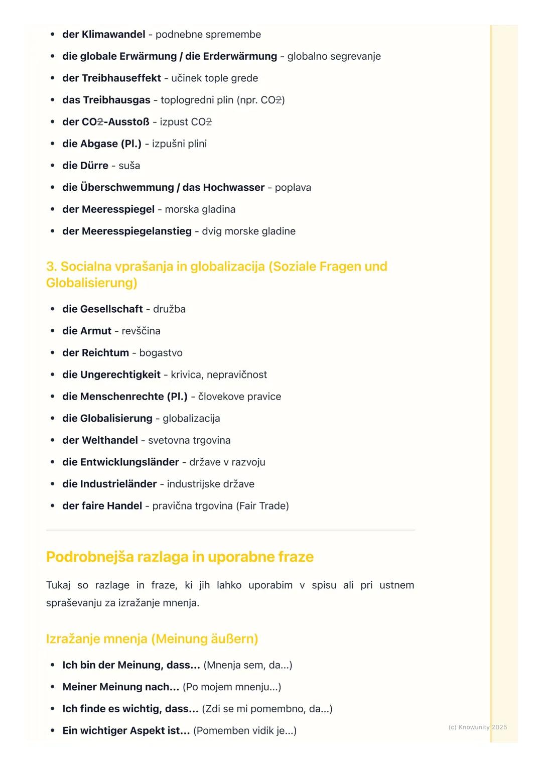 # Družba in okolje

Uvod v temo: Družba in okolje

Ta sklop besedišča je ful pomemben, ne samo za nemščino, ampak na
splošno. Gre za aktualn