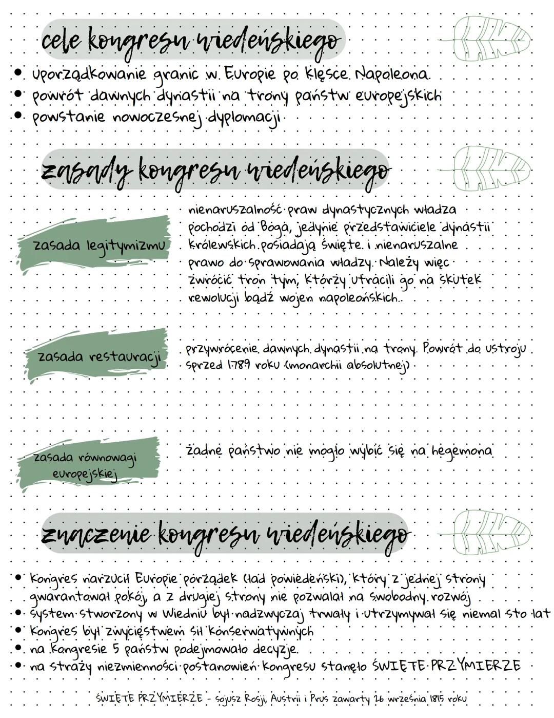# Kongres

wiedeński

1814-1815

Długa seria narad dyplomatycznych.

( urozmaicity ją bale, przyjęcia i polowania), odbywających się w Wiedn