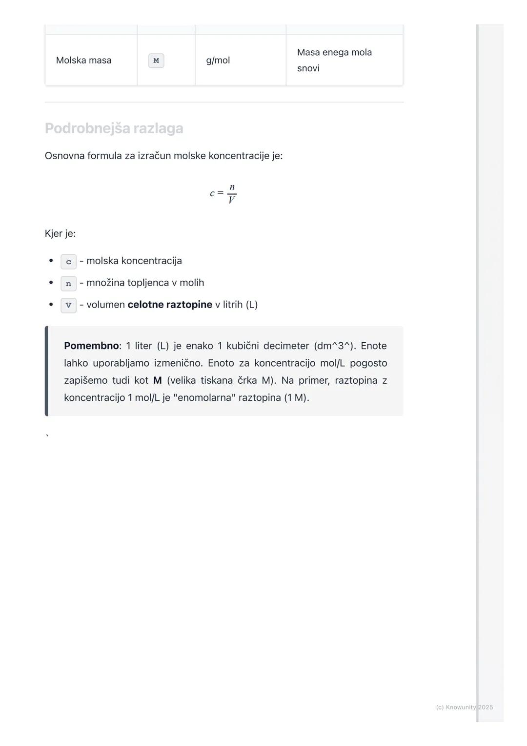 # Koncentracija raztopin
(molska koncentracija)

Uvod v molsko koncentracijo

Koncentracija nam pove, kako "močna" je neka raztopina. Na pri