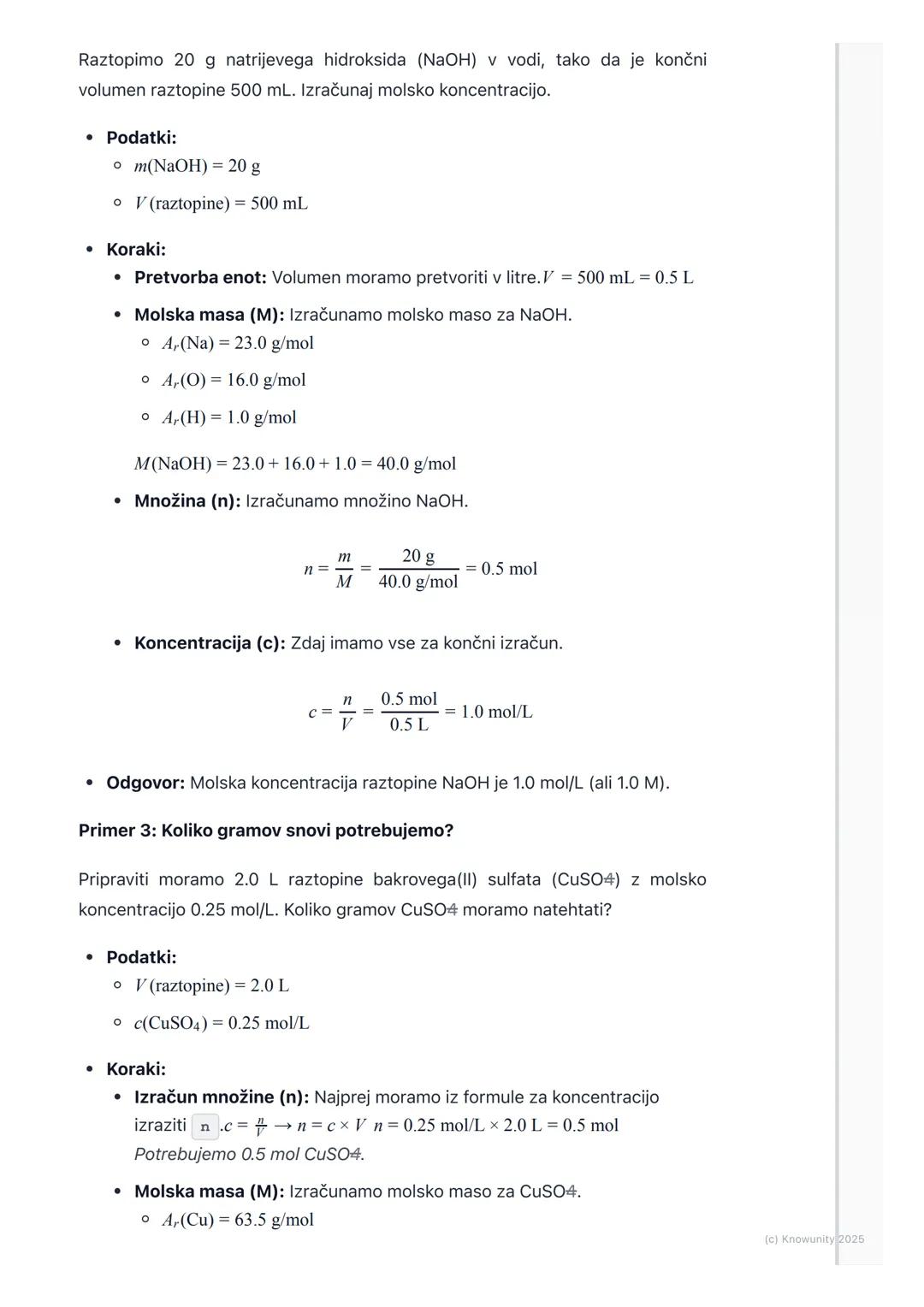 # Koncentracija raztopin
(molska koncentracija)

Uvod v molsko koncentracijo

Koncentracija nam pove, kako "močna" je neka raztopina. Na pri