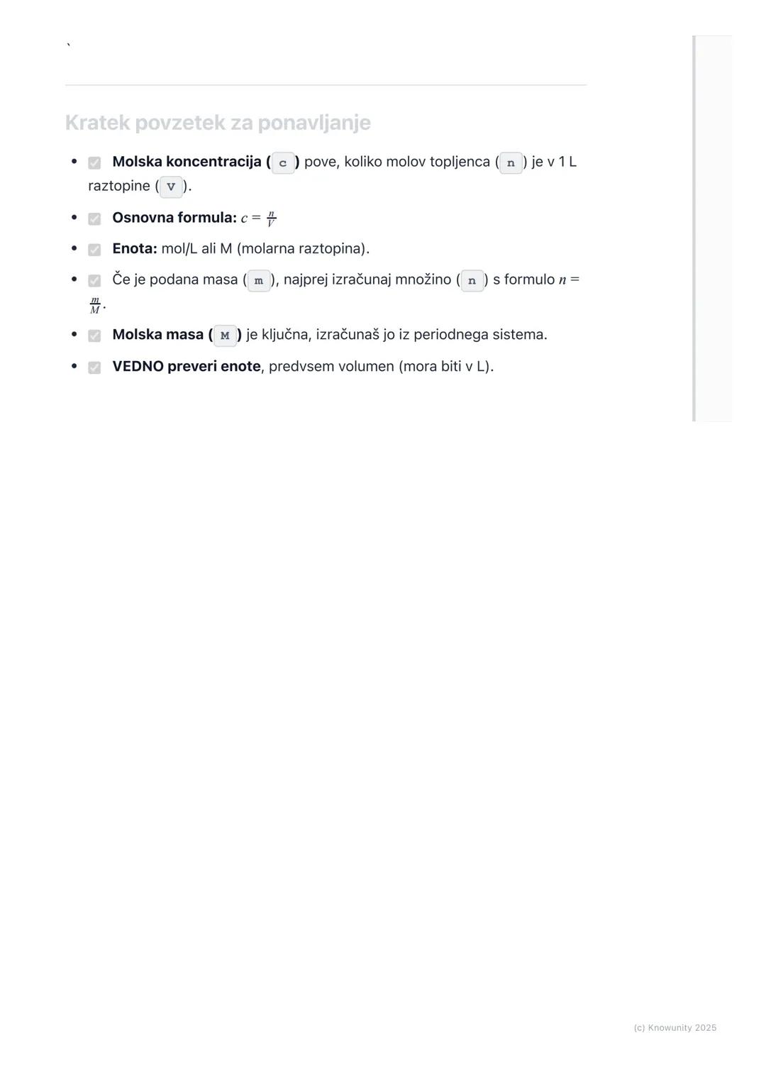 # Koncentracija raztopin
(molska koncentracija)

Uvod v molsko koncentracijo

Koncentracija nam pove, kako "močna" je neka raztopina. Na pri