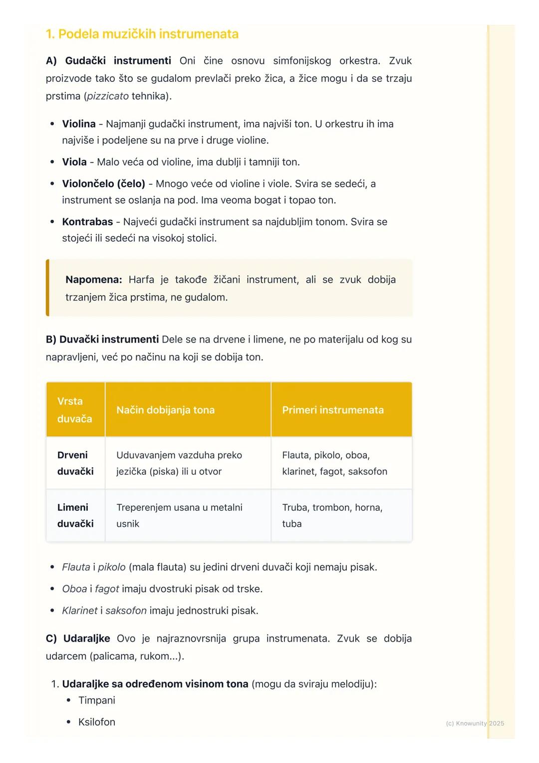 # Muzički instrumenti i sastavi

Uvod u muzičke instrumente i sastave

Muzički instrumenti su sprave koje se koriste za stvaranje zvukova, t