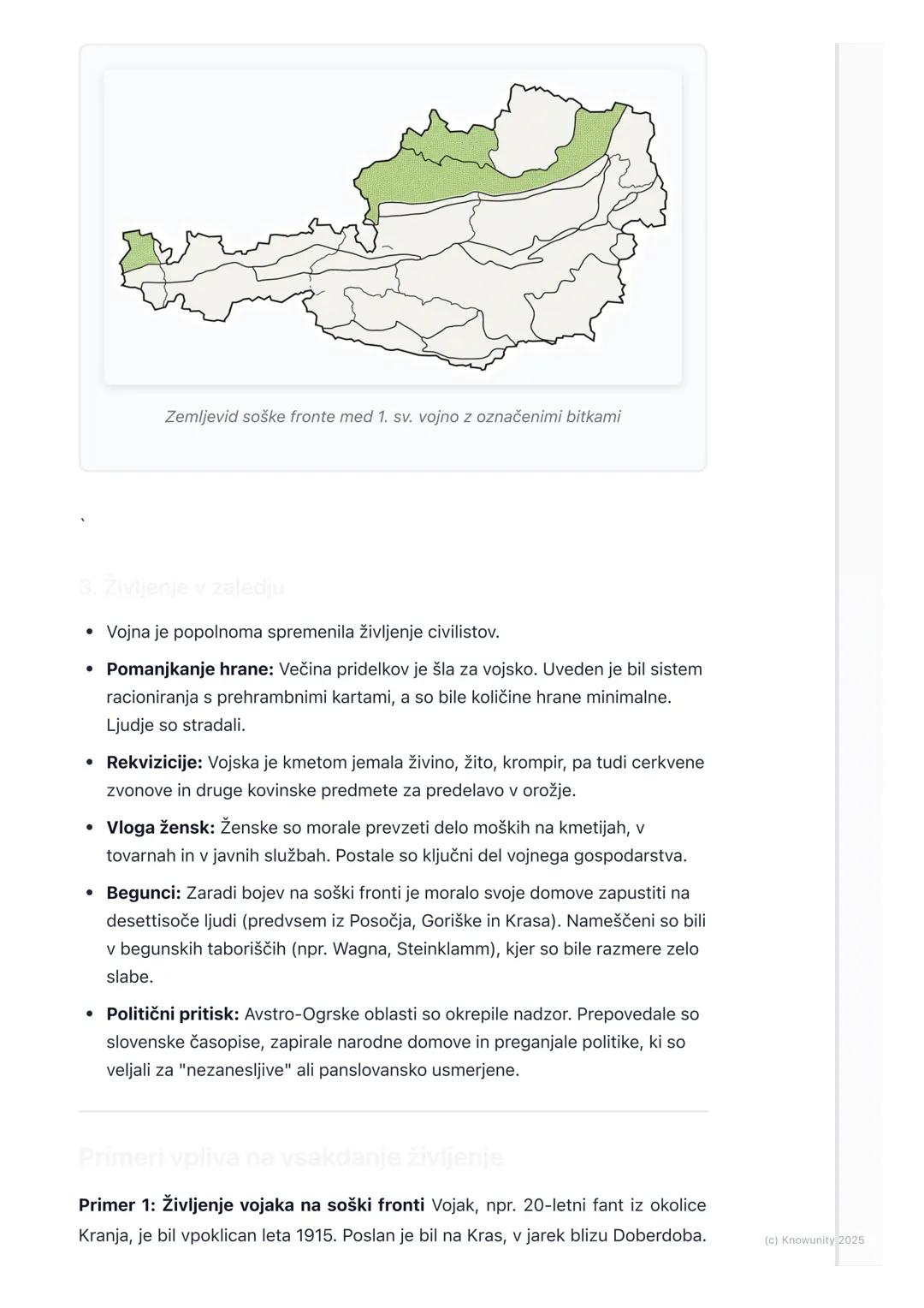 # Slovenci v Avstro-Ogrski med
vojno

Uvod: Slovenci na začetku vojne

Ob izbruhu prve svetovne vojne leta 1914 so bili Slovenci del Avstro-