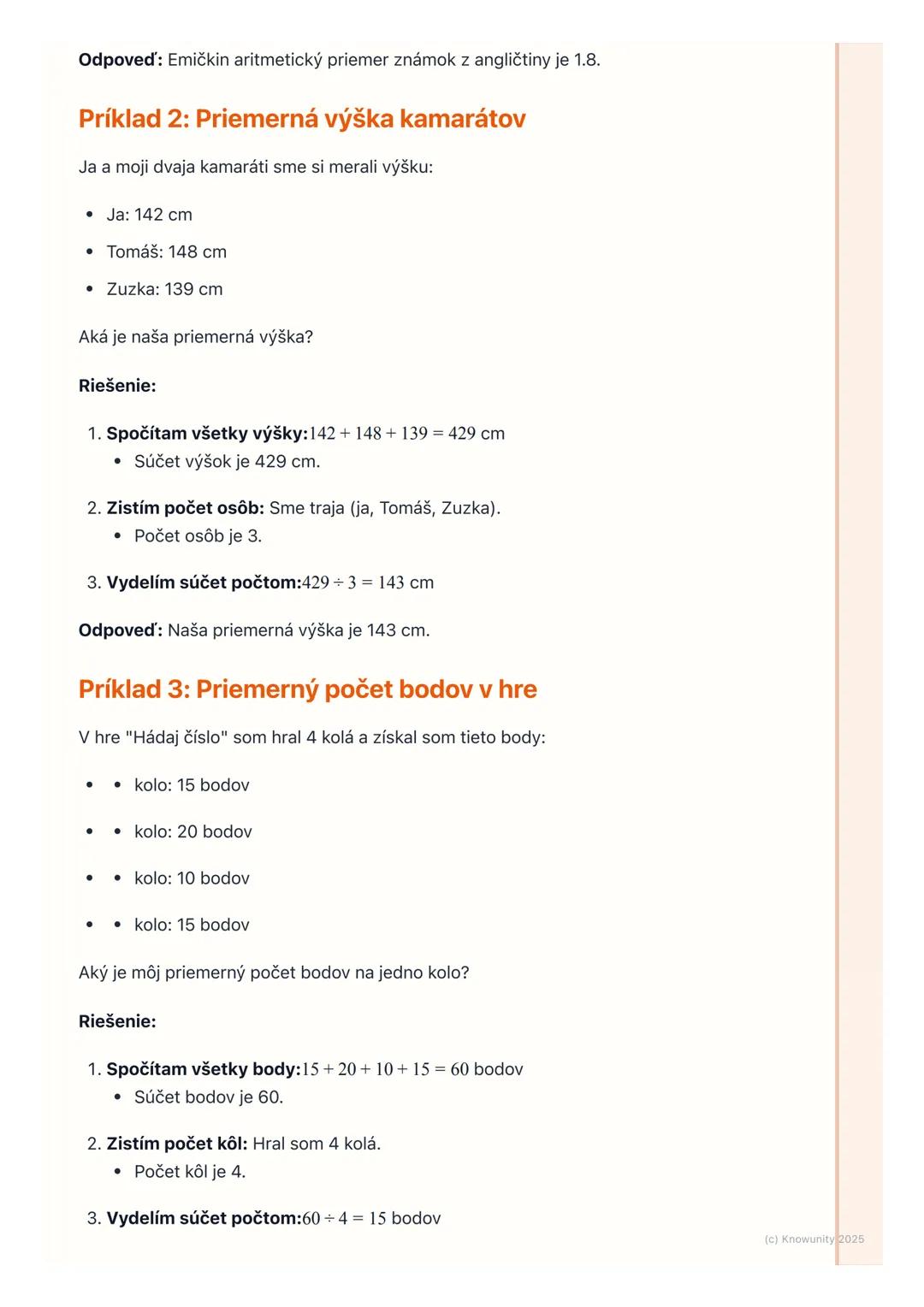 # Aritmetický priemer

1. Prehľad aritmetického priemeru

Ahoj! Dnes si píšem poznámky k aritmetickému priemeru. Je to super dôležitá
vec v 