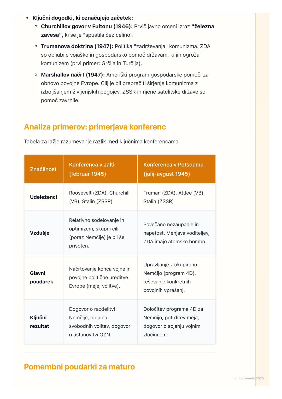 # Konec vojne in posledice

Konec vojne in nov svetovni red

Konec 2. svetovne vojne ni prinesel trajnega miru, ampak je postavil temelje za