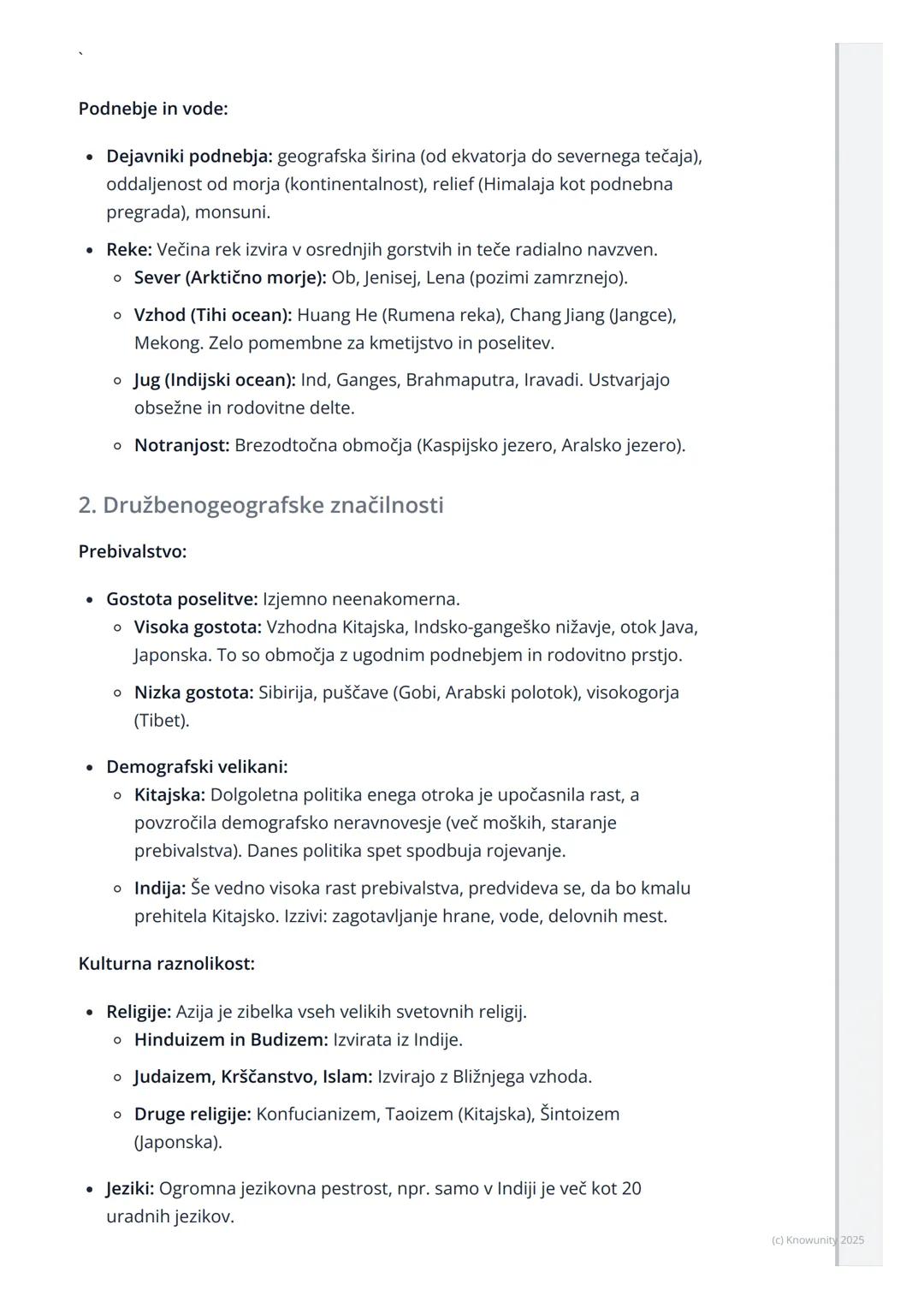 # Azija

Splošni pregled Azije

Azija je po površini in prebivalstvu največja in najbolj naseljena celina.
Obsega približno 30 % Zemljinega 