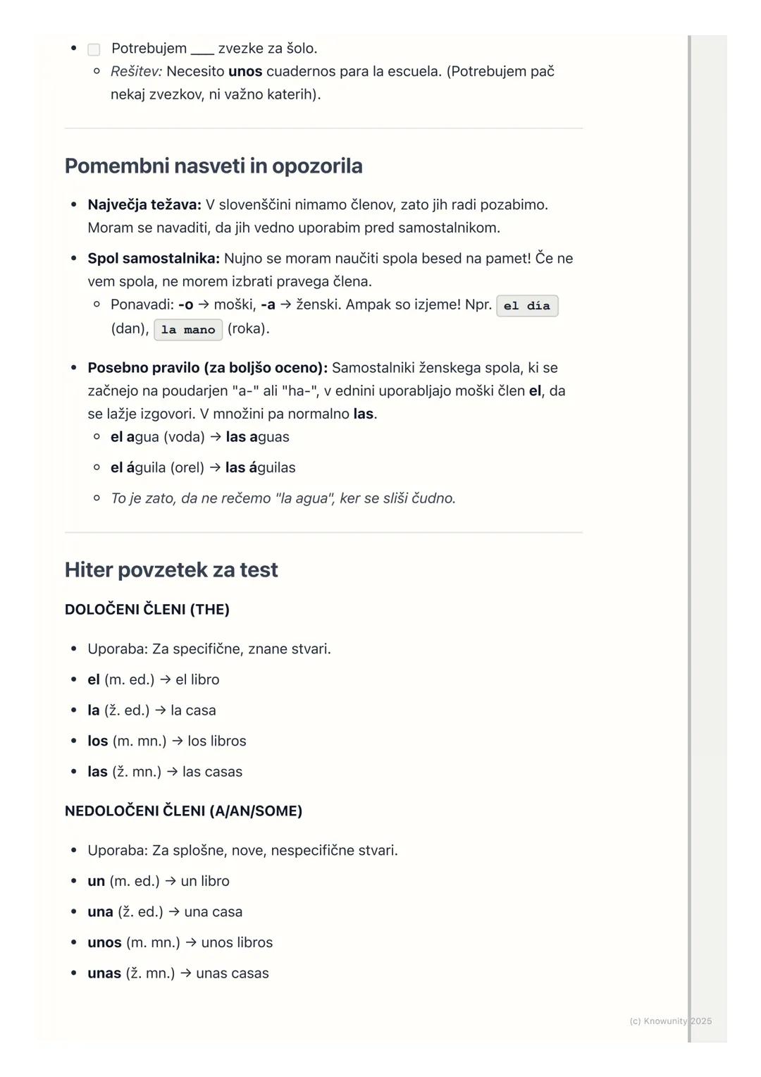 # Določeni in nedoločeni členi

Kaj so členi v španščini?

V španščini pred samostalnike skoraj vedno postavimo kratko besedo, ki se
imenuje