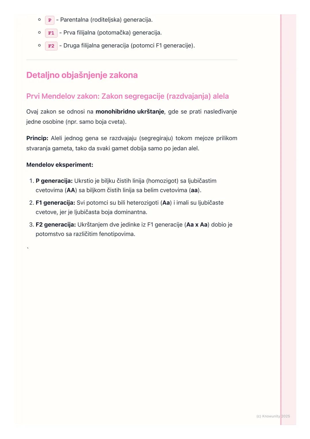 # Mendelovi zakoni nasleđivanja

Uvod u Mendelove zakone

Gregor Mendel, "otac genetike", je kroz eksperimente sa graškom u 19. veku
postavi