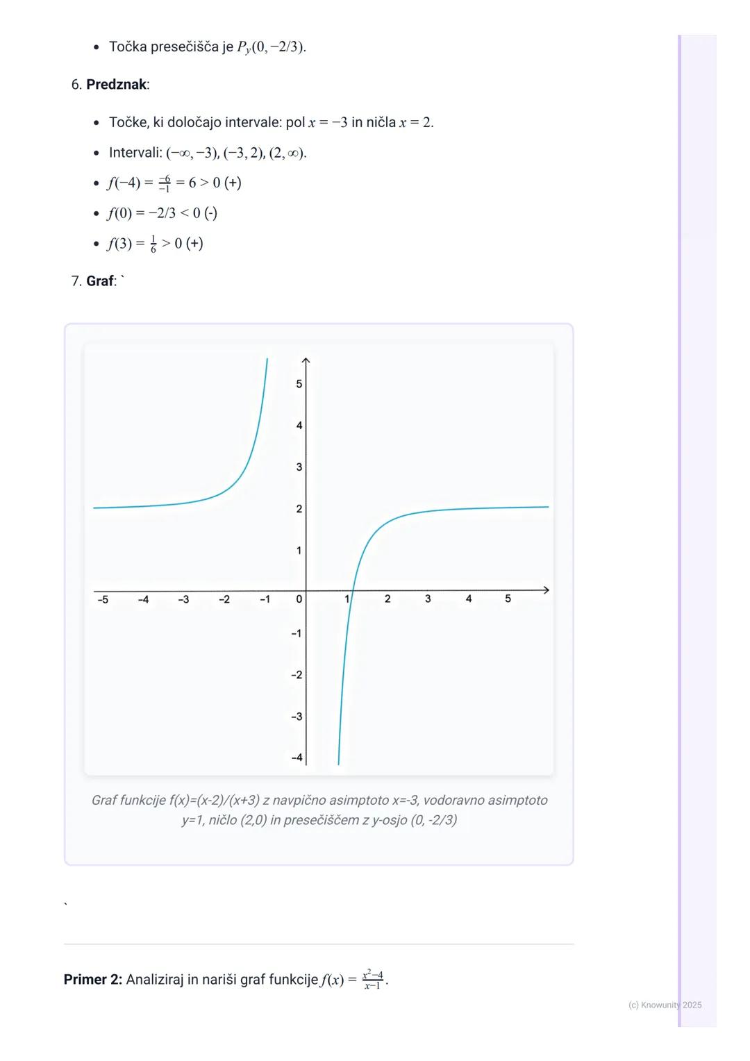 # Racionalne funkcije

Uvod v racionalne funkcije

Racionalna funkcija je funkcija, ki je določena kot kvocient dveh polinomov.
Splošna obli