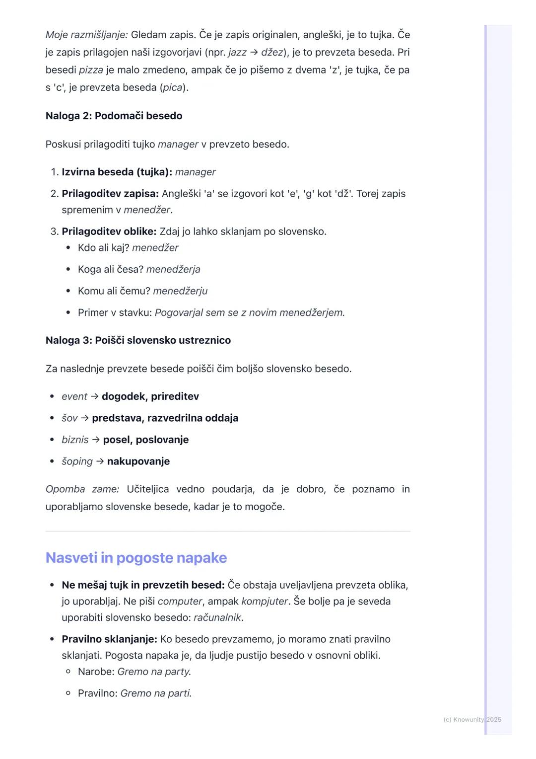 # Tujke in prevzete besede

Splošno o tujkah in prevzetih besedah

Slovenščina, tako kot vsi drugi jeziki, ni izolirana. Skozi zgodovino smo