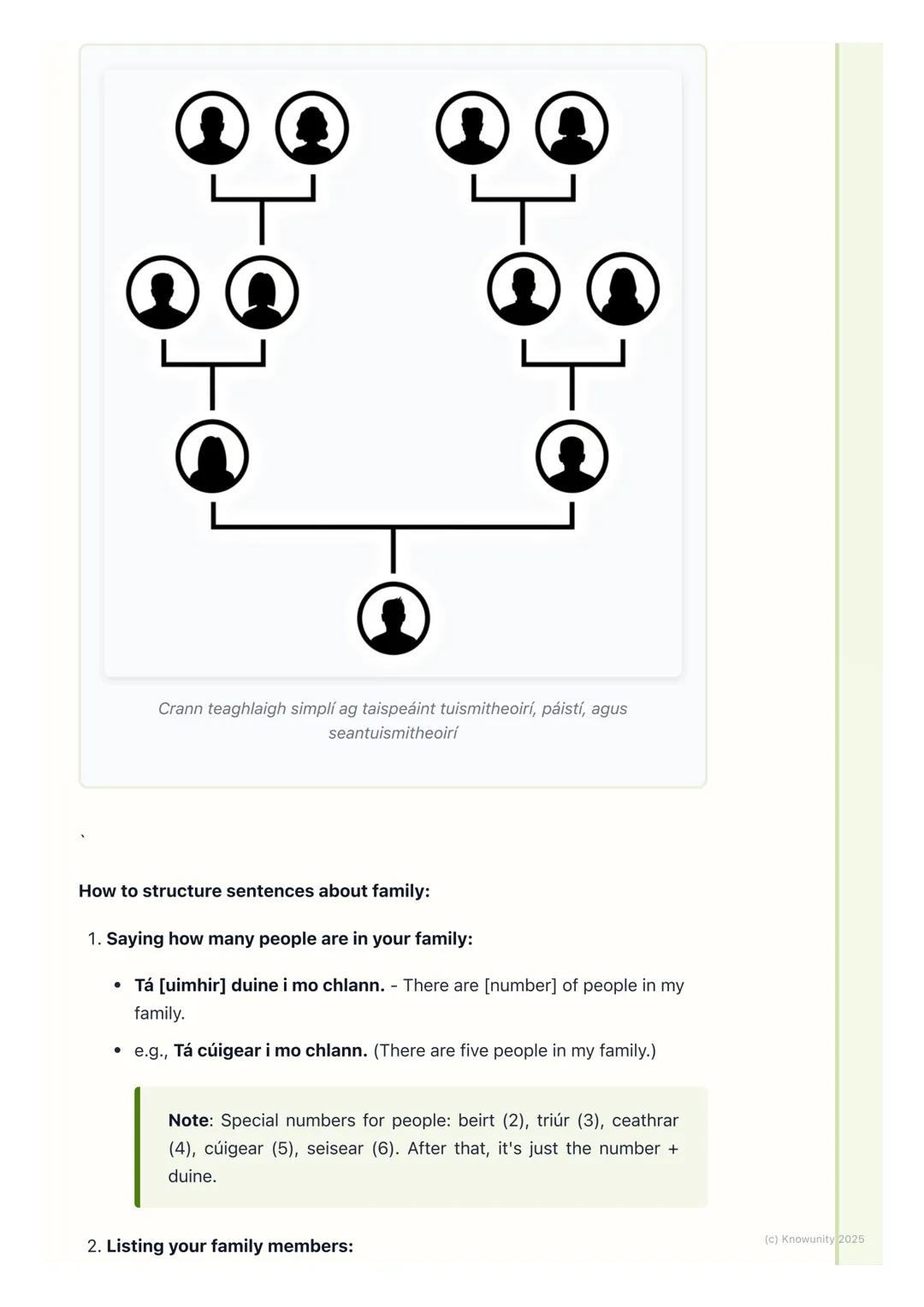 # Mé Féin & Mo Chlann (Myself &
My Family)

Introduction to describing myself and my family

This topic, 'Mé Féin & Mo Chlann', is all about
