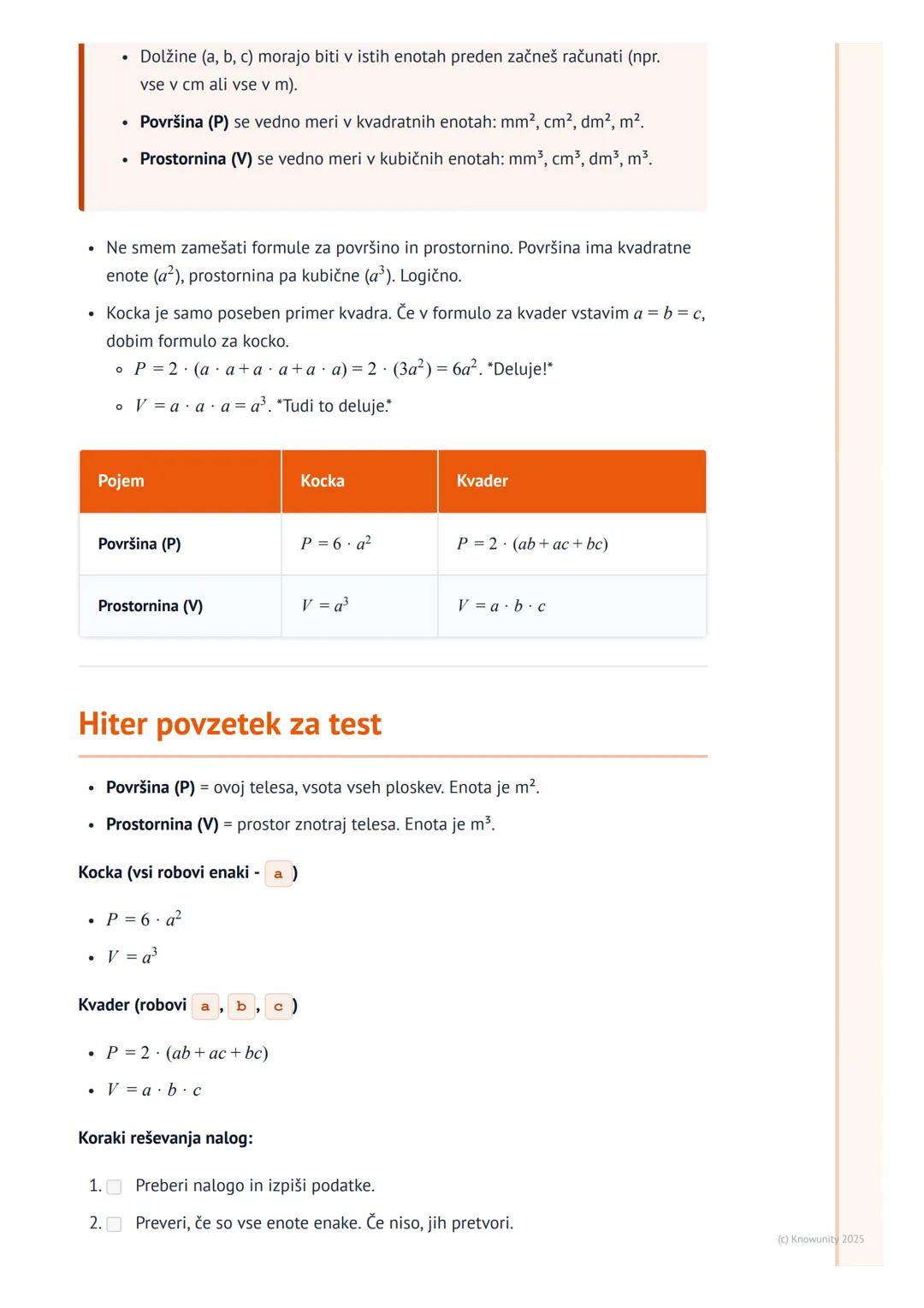 # Površina in prostornina

## Uvod v površino in prostornino

To je pomemben del geometrije. Površina in prostornina nam povesta dve različn