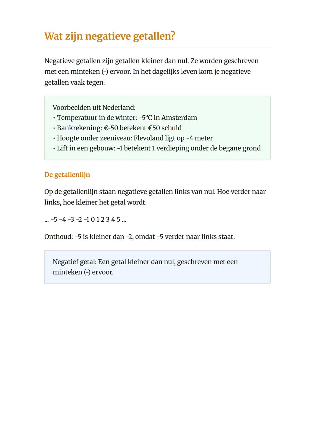 Rekenen met negatieve getallen
- Basis bewerkingen

Leer optellen, aftrekken, vermenigvuldigen en delen met negatieve
getallen
Rekenen 	Grad