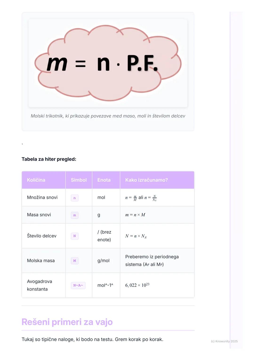 # Avogadrovo število

Uvod v Avogadrovo število

Atomi in molekule so izjemno majhni, zato jih ne moremo šteti posamično. V
kemiji zato potr