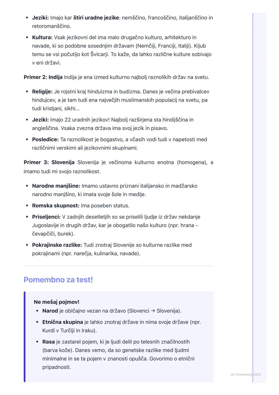 # Kulturna raznolikost sveta

Uvod v kulturno raznolikost

Kulturna raznolikost pomeni, da na svetu obstaja veliko različnih kultur. Vsaka
i