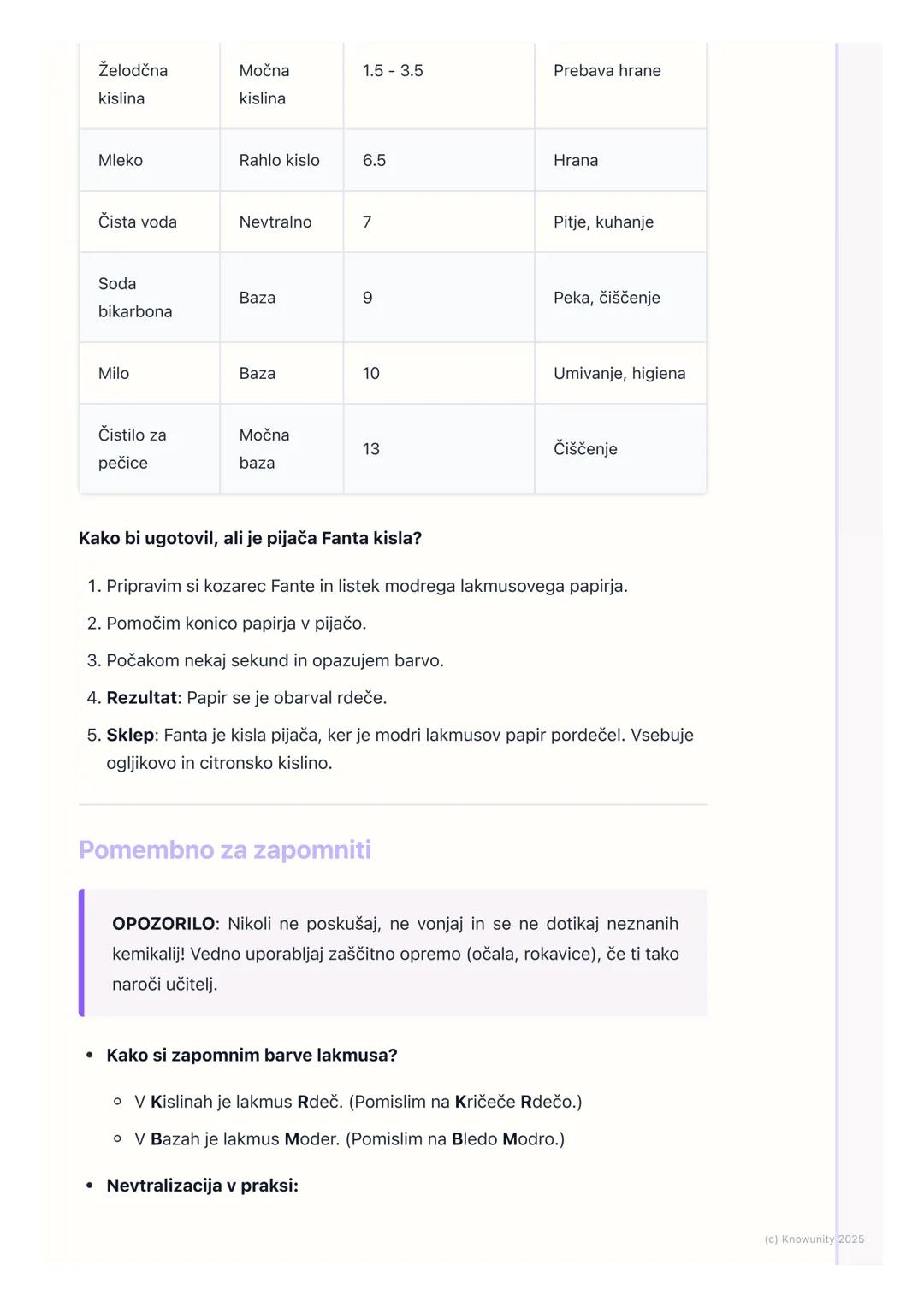 # Kisline in baze (osnove)

Kaj so kisline in baze?

To so posebne skupine snovi, ki jih srečamo vsak dan. Nekatere so v hrani,
druge v čist