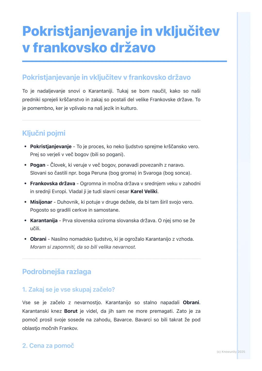 # Pokristjanjevanje in vključitev
v frankovsko državo

Pokristjanjevanje in vključitev v frankovsko državo

To je nadaljevanje snovi o Karan