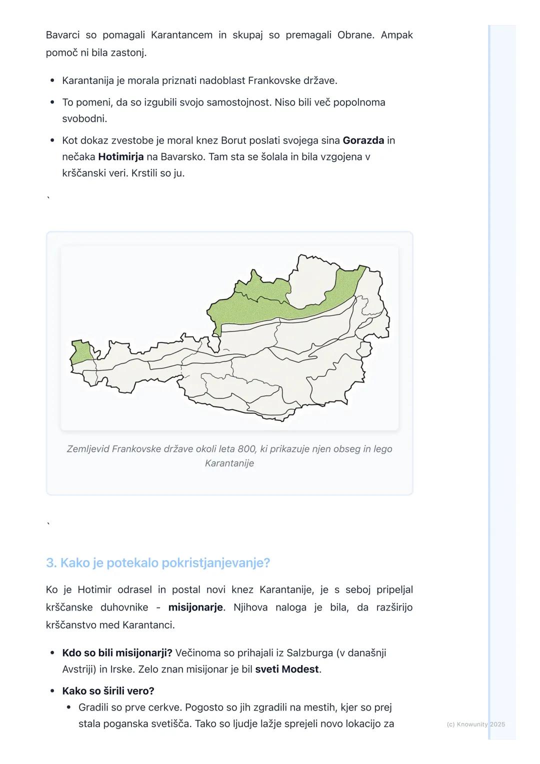 # Pokristjanjevanje in vključitev
v frankovsko državo

Pokristjanjevanje in vključitev v frankovsko državo

To je nadaljevanje snovi o Karan