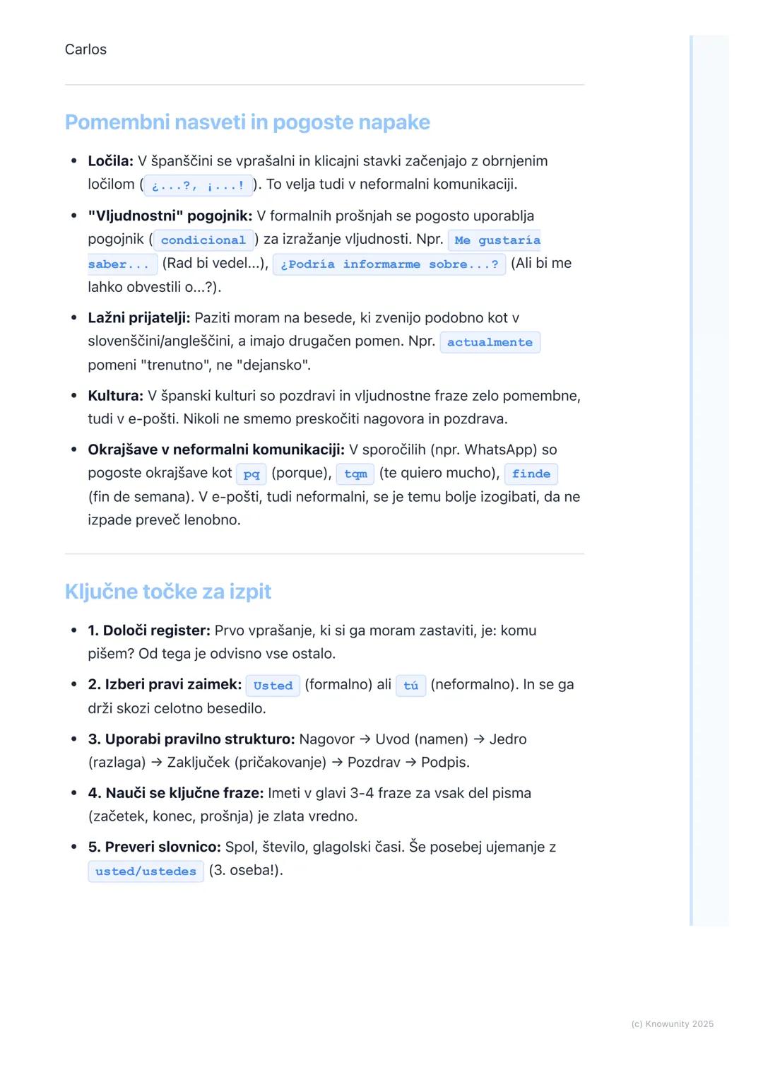 # Pisanje formalnih in
neformalnih pisem/e-pošte

Splošni pregled

Pisanje pisem in e-pošte v španščini je ključna veščina, ne samo za matur