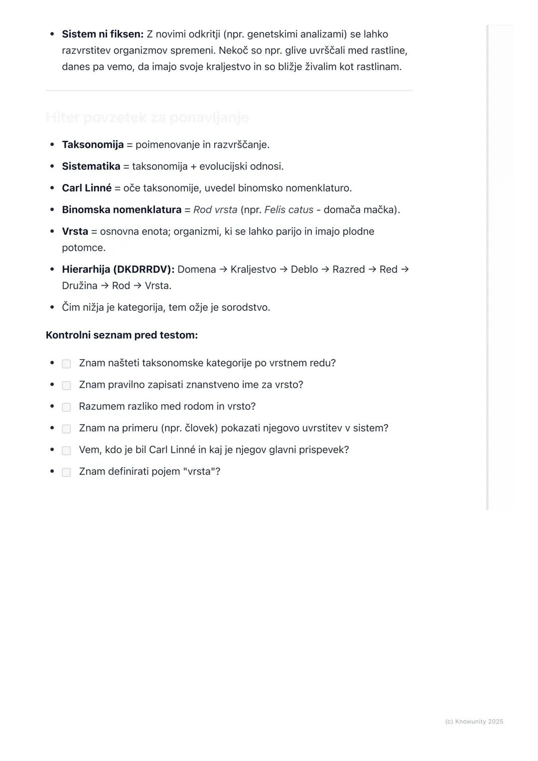 # Taksonomija in sistematsko
razvrščanje

Uvod v taksonomijo in sistematiko

Na svetu je ogromno različnih živih bitij. Da bi jih lažje preu