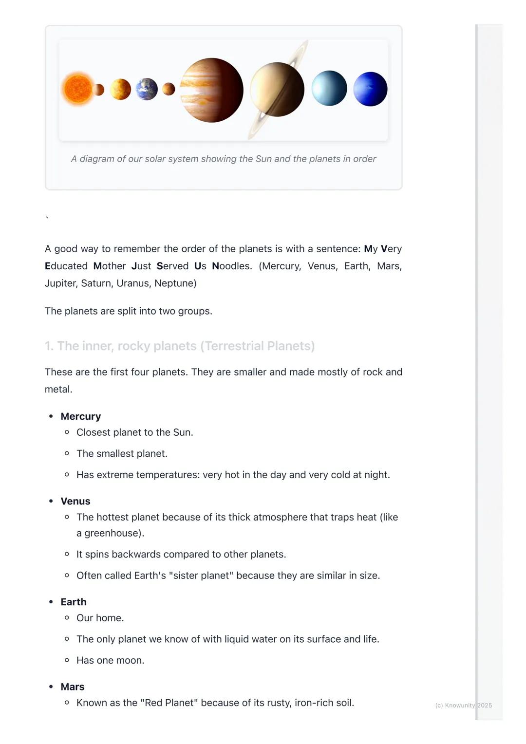 # The Solar System

Our place in space

The Solar System is our home in the universe. It's made up of our star, the Sun,
and everything that