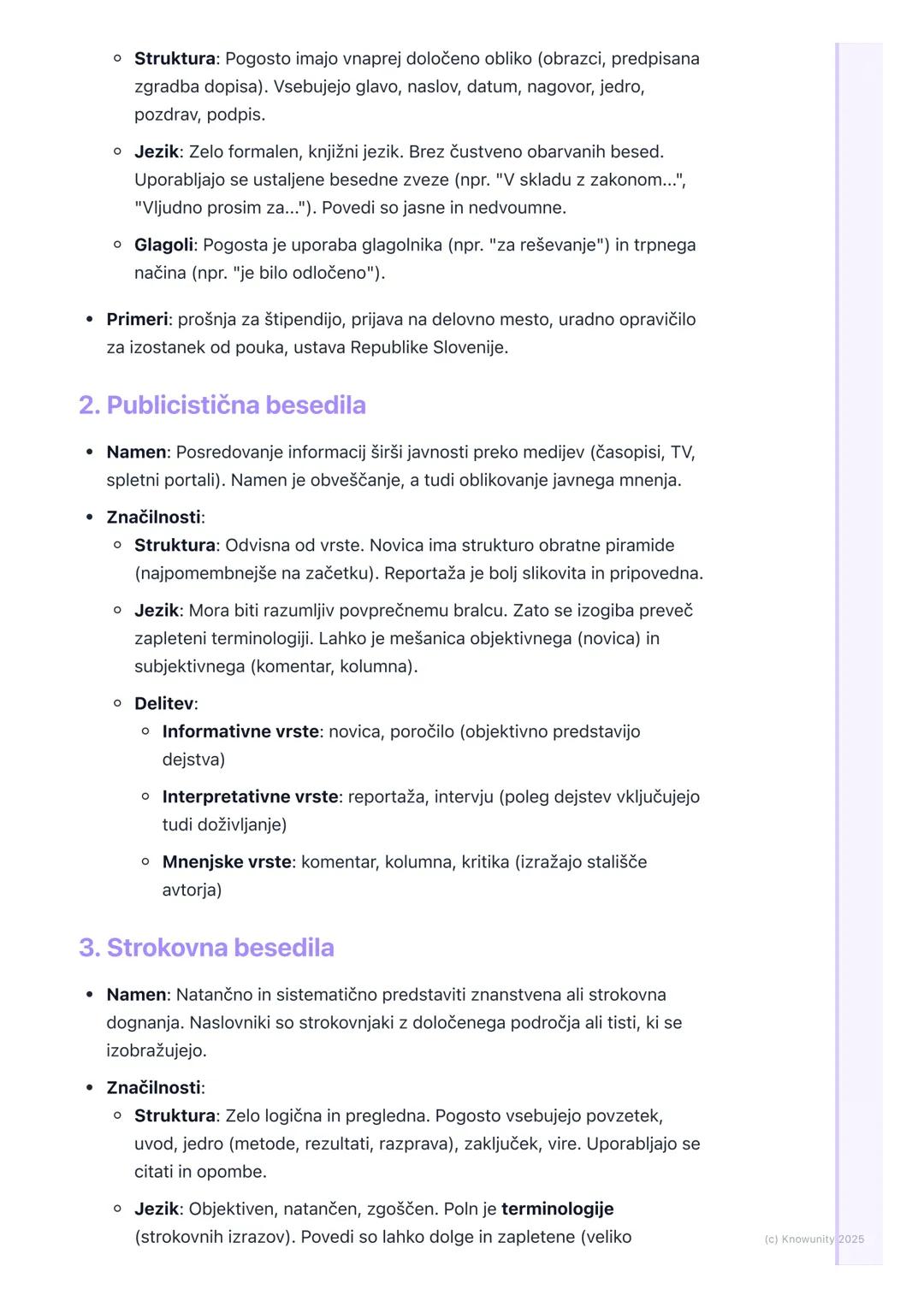# Besedilne Vrste in Njihove
Značilnosti

Uvod v besedilne vrste

Besedila niso vsa enaka. Razlikujejo se po namenu, naslovniku, vsebini in
