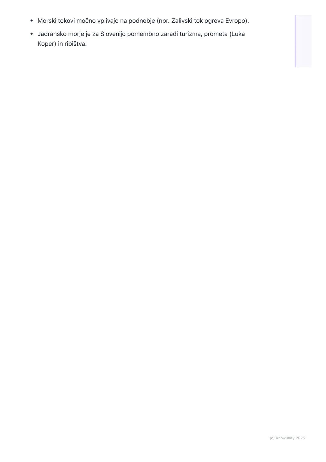 # Oceani in morja

Uvod v oceane in morja

Oceani in morja pokrivajo večino našega planeta, približno 71%. So ogromni
vodni prostori slane v