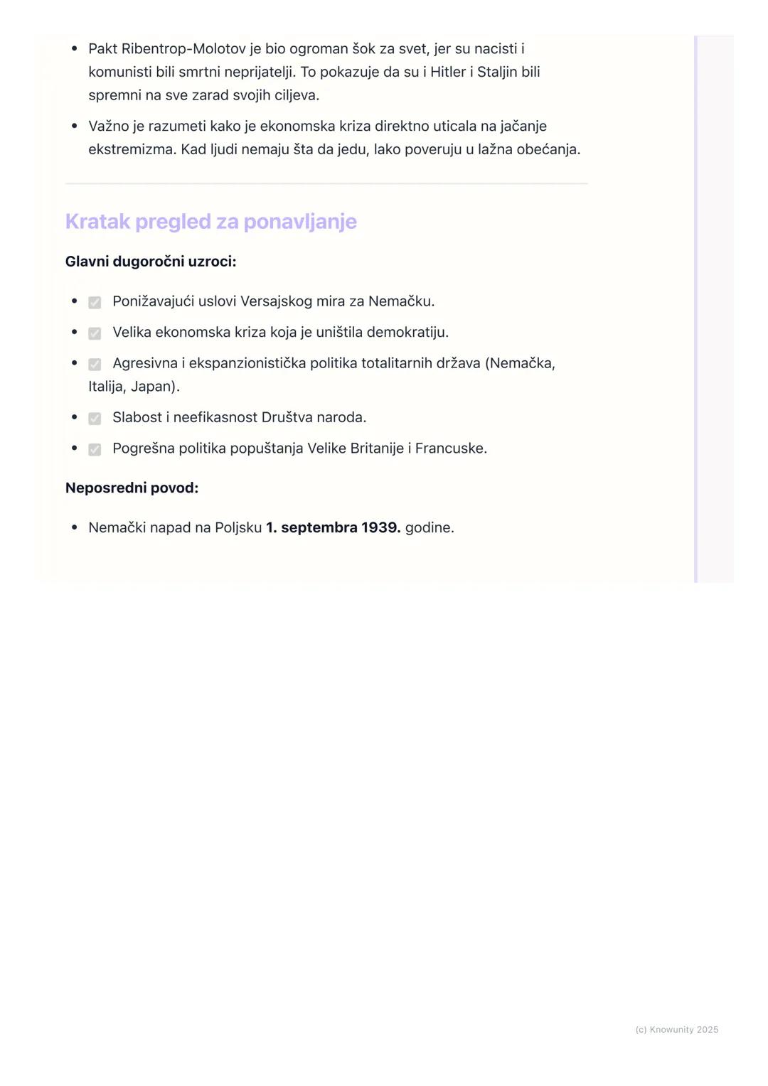 # Uzroci i povod rata

Uvod u uzroke rata

Drugi svetski rat nije počeo iznenada. Bio je posledica mnogih problema koji su
se gomilali godin