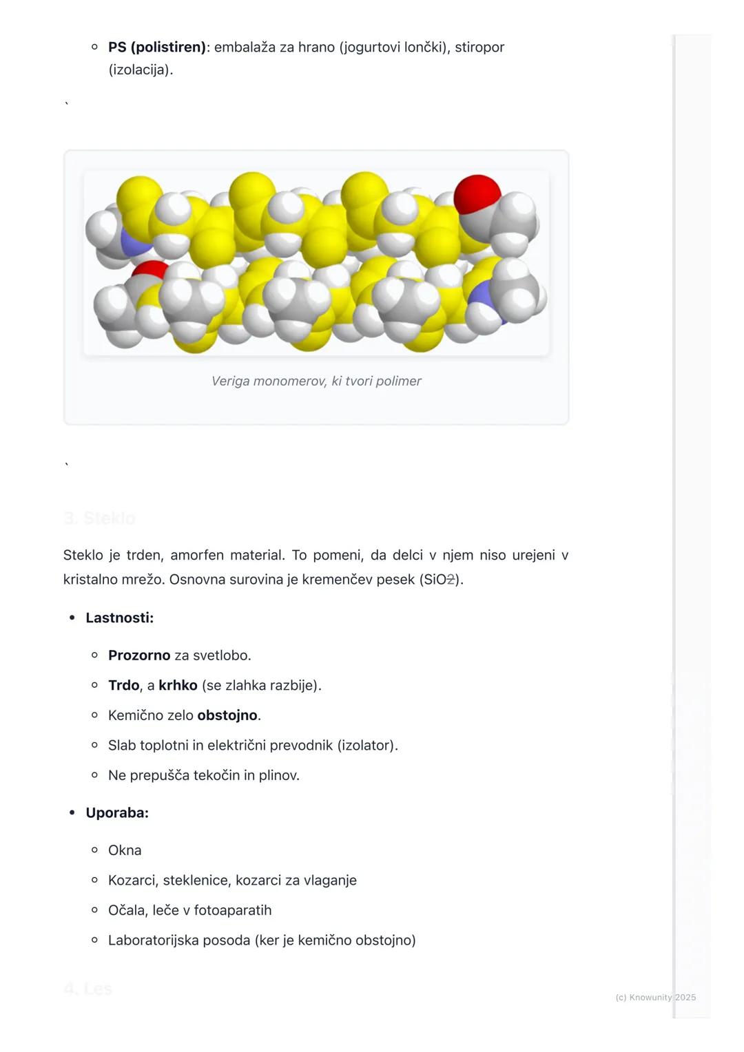 # Materiali okoli nas

Uvod v materiale

Materiali so snovi, iz katerih so narejeni predmeti okoli nas. Vse, od stola, na
katerem sedim, do 