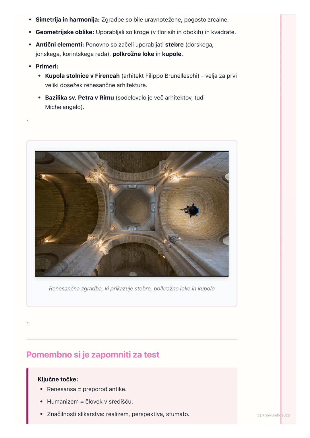 # Renesančna umetnost in
arhitektura

Uvod v renesančno umetnost

Renesančna umetnost je nastala v Italiji v 14. stoletju in je trajala do p