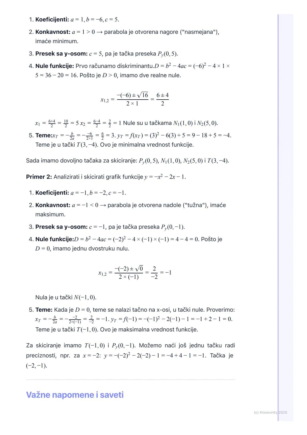 # Kvadratna funkcija (parabola)

Uvod u kvadratnu funkciju

Kvadratna funkcija je polinom drugog stepena. Njen opšti oblik je y = ax2 + bx +
