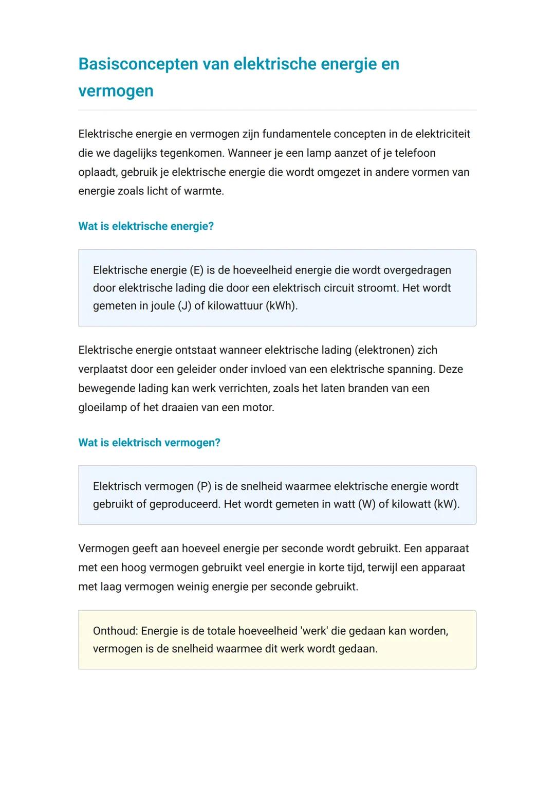 Elektrische energie en vermogen -
Complete studiegids
Alles over elektrische energie, vermogen en hun toepassingen
Nask 	Grade 10 	Netherlan