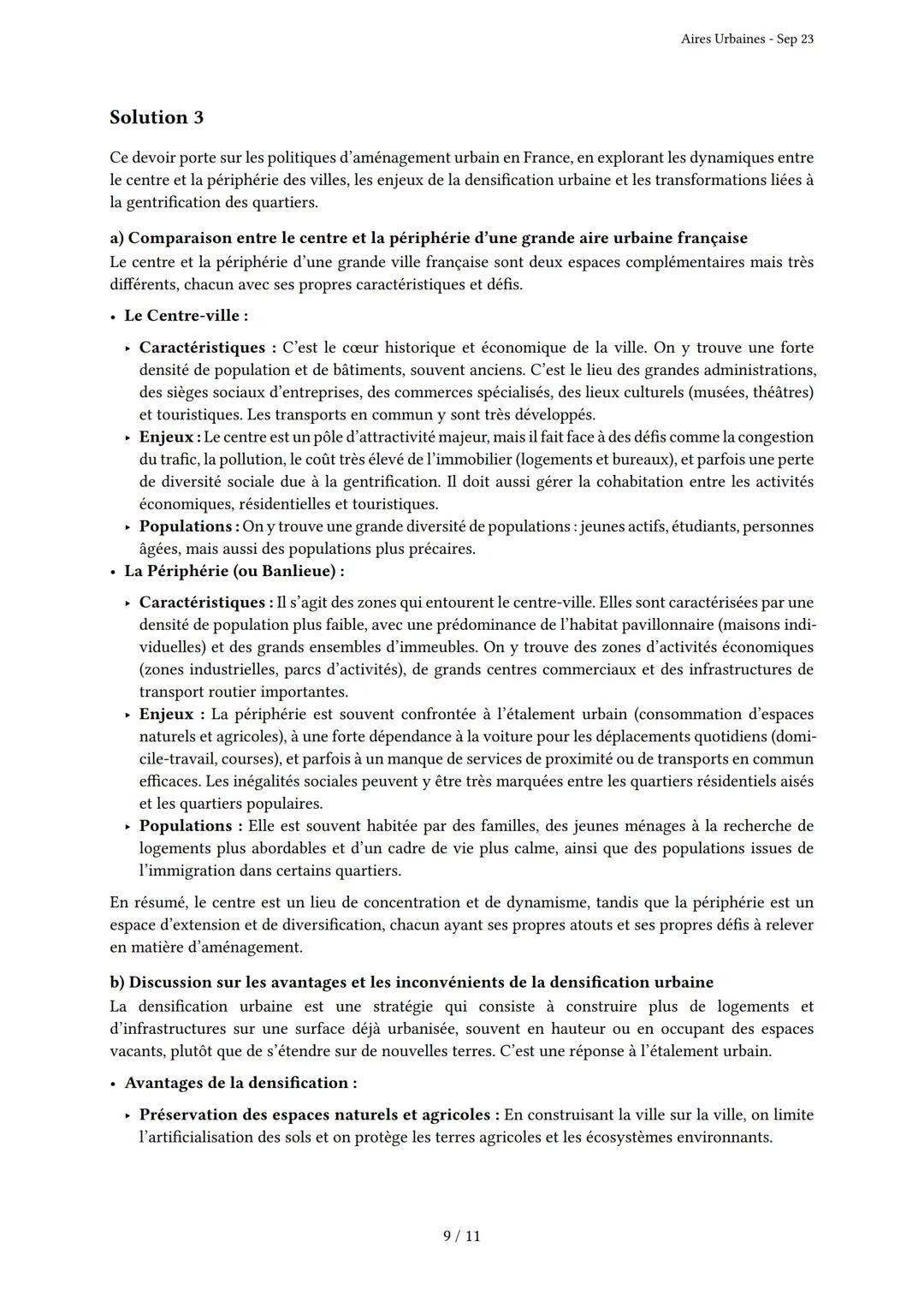 Aires Urbaines

Généré par Knowunity.fr - Sep 23

Description: Cet examen couvre les aires urbaines françaises, la métropolisation et la
pér