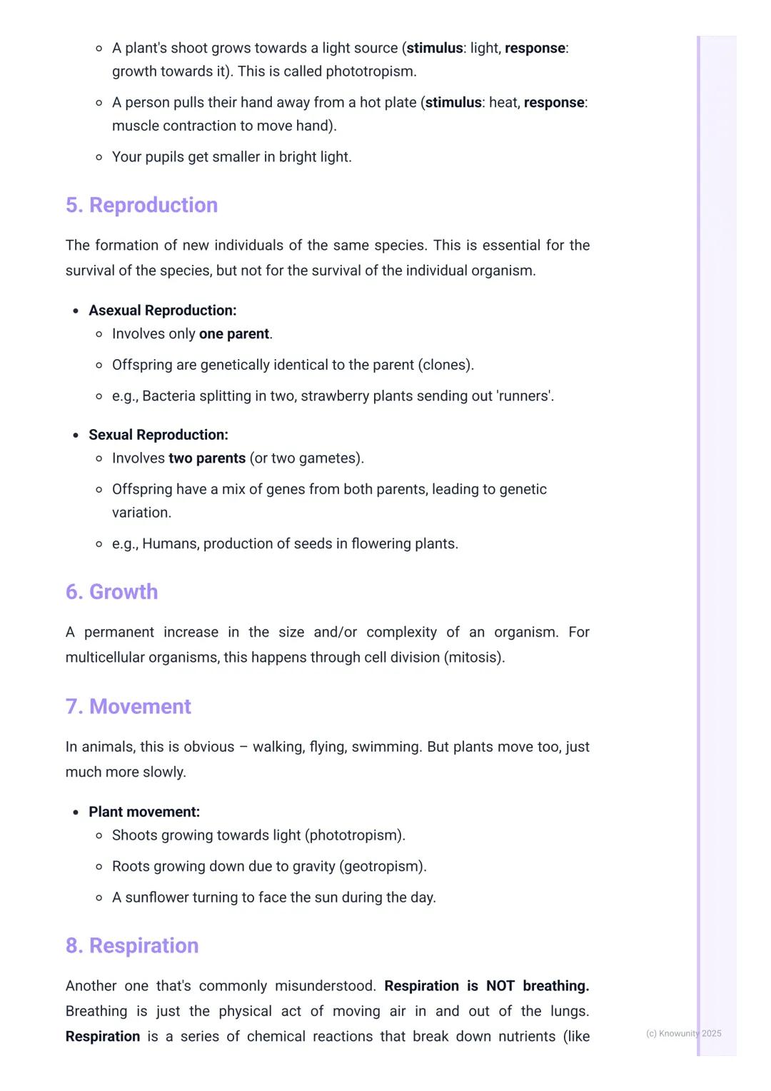 # Characteristics of Life
## What makes something alive?
Biology is the study of life, so the first thing we need to be clear on is what '