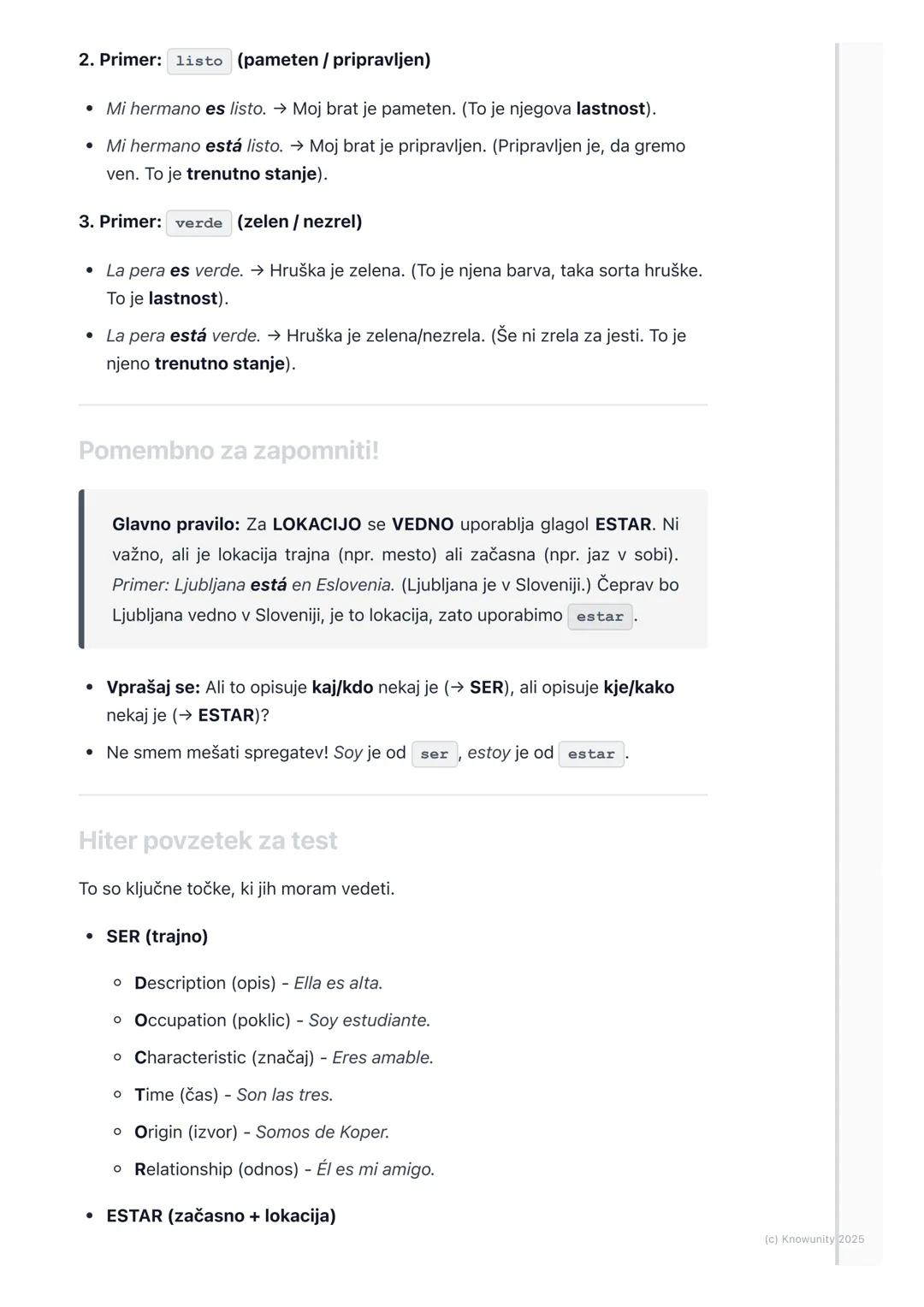 # Glagol SER (biti) in ESTAR
(biti/nahajati se)
Glagola *ser in estar* - uvod
Oba glagola, *ser in estar*, v slovenščini pomenita "biti".