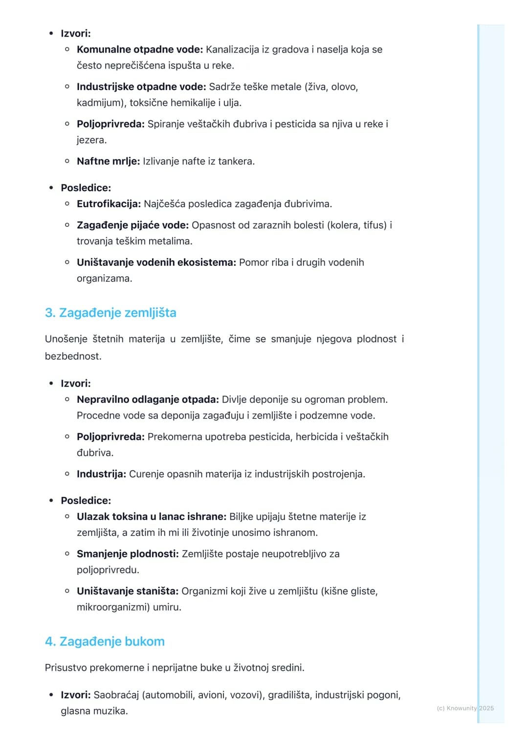# Zagađenje životne sredine
Uvod u zagađenje životne sredine
Zagađenje životne sredine je unošenje štetnih materija, koje se nazivaju
zaga