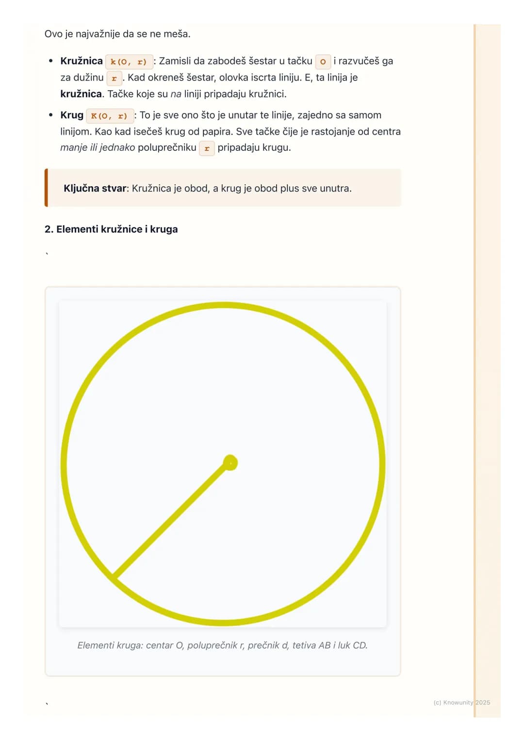 # Pojam kružnice i kruga, elementi
Uvod u kružnicu i krug
Kružnica i krug su jedne od osnovnih figura u geometriji. Svuda su oko nas -
toč