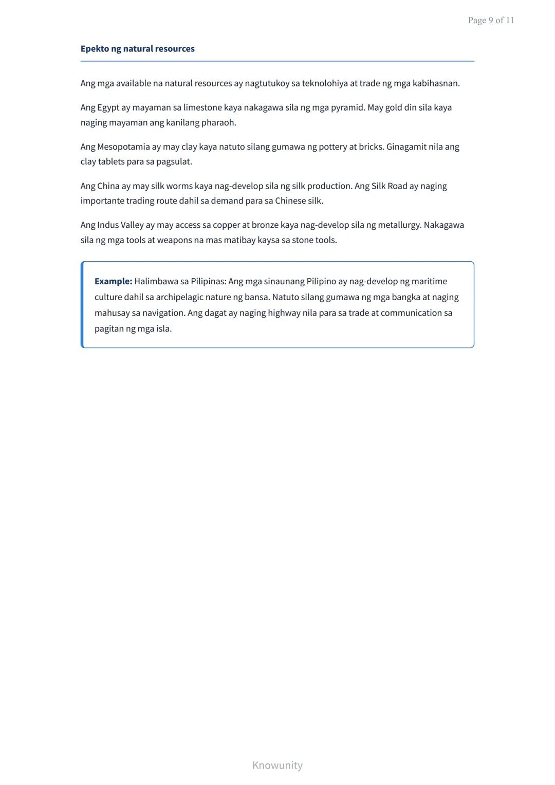 # Sinauang Kabihasnan ng Daigdig: Pagkakatulad at Pagkakaiba
Pag-aaral ng mga sinauang kabihasnan at kanilang mga katangian
## Mga Layunin