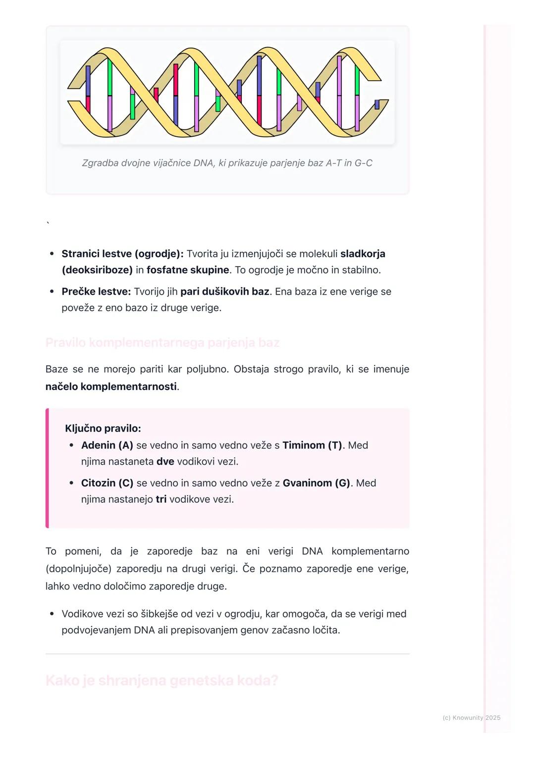 # DNA - nosilka dednih
informacij
Uvod v DNA
DNA je okrajšava za deoksiribonukleinsko kislino. To je zelo dolga molekula,
ki se nahaja v j