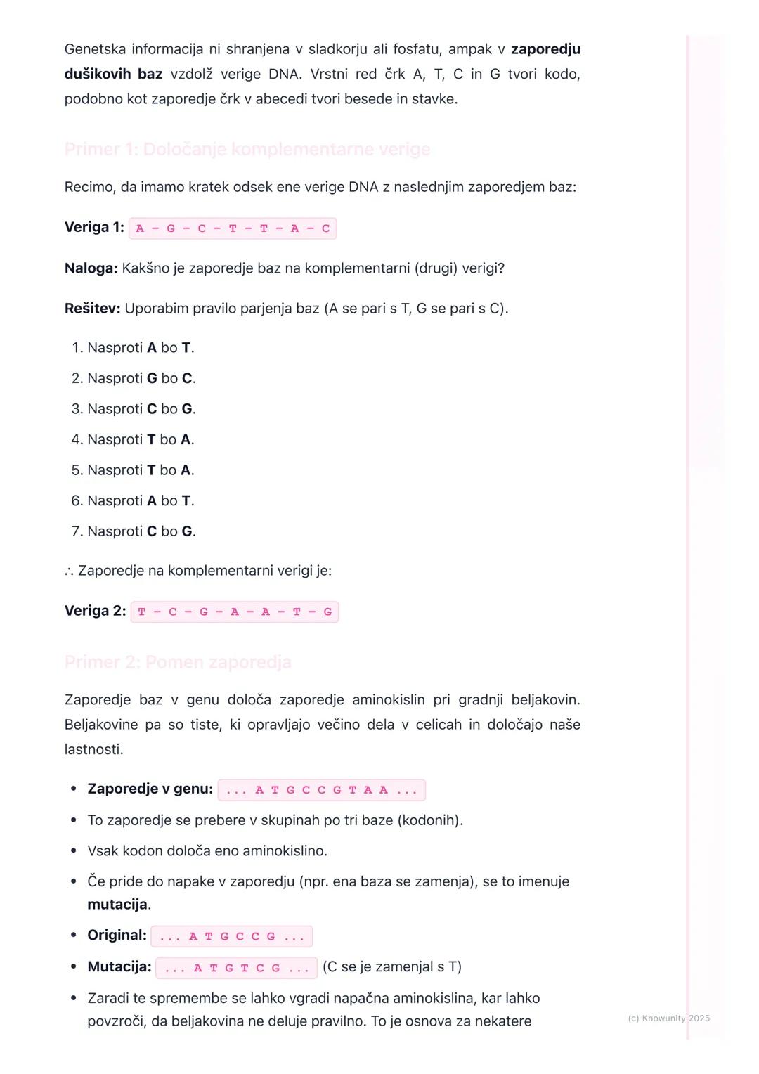 # DNA - nosilka dednih
informacij
Uvod v DNA
DNA je okrajšava za deoksiribonukleinsko kislino. To je zelo dolga molekula,
ki se nahaja v j