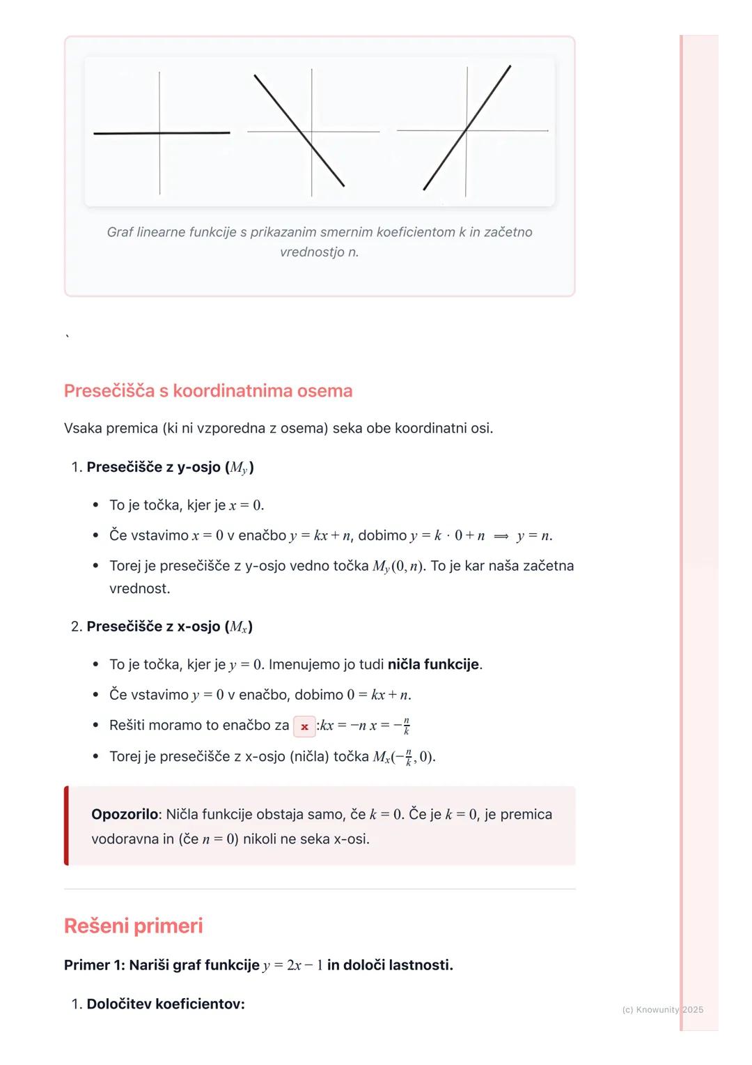 # Linearna funkcija
Kaj je linearna funkcija?
Linearna funkcija je ena izmed osnovnih funkcij v matematiki. Opisuje
odvisnost med dvema ko