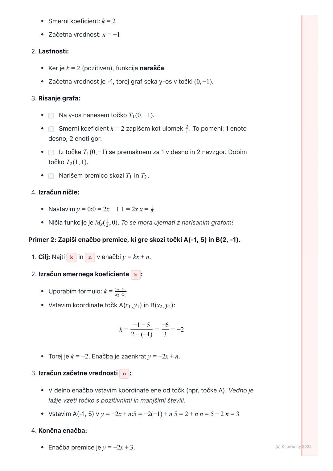 # Linearna funkcija
Kaj je linearna funkcija?
Linearna funkcija je ena izmed osnovnih funkcij v matematiki. Opisuje
odvisnost med dvema ko