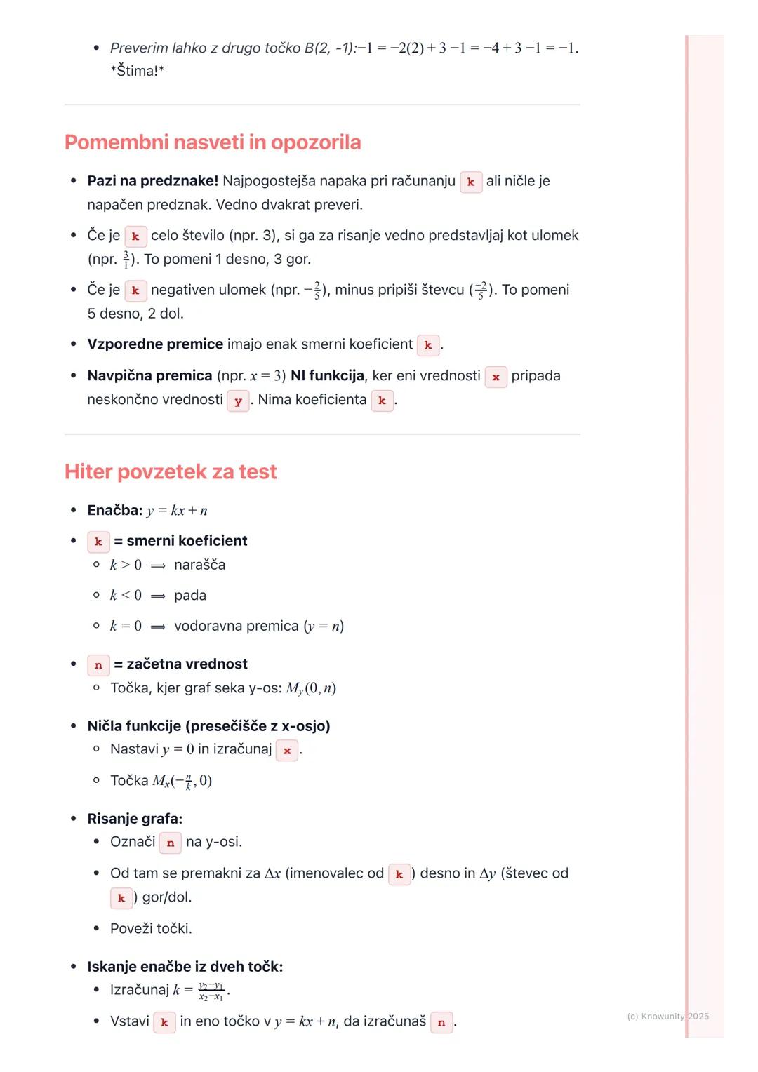 # Linearna funkcija
Kaj je linearna funkcija?
Linearna funkcija je ena izmed osnovnih funkcij v matematiki. Opisuje
odvisnost med dvema ko