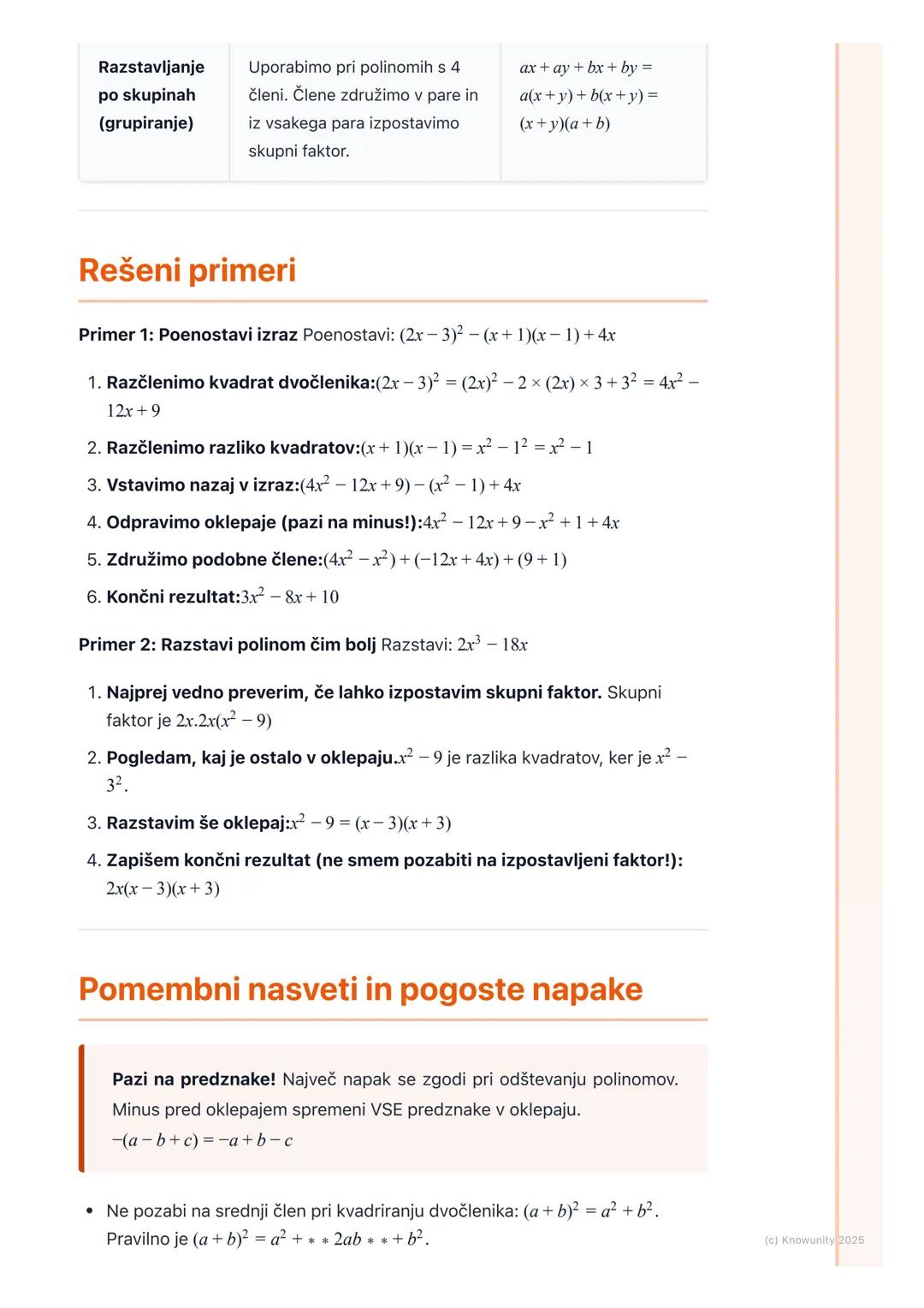 # Algebrski izrazi in polinomi
## Uvod v algebrske izraze in polinome
Algebrski izrazi so osnova algebre. Sestavljeni so iz števil, spreme