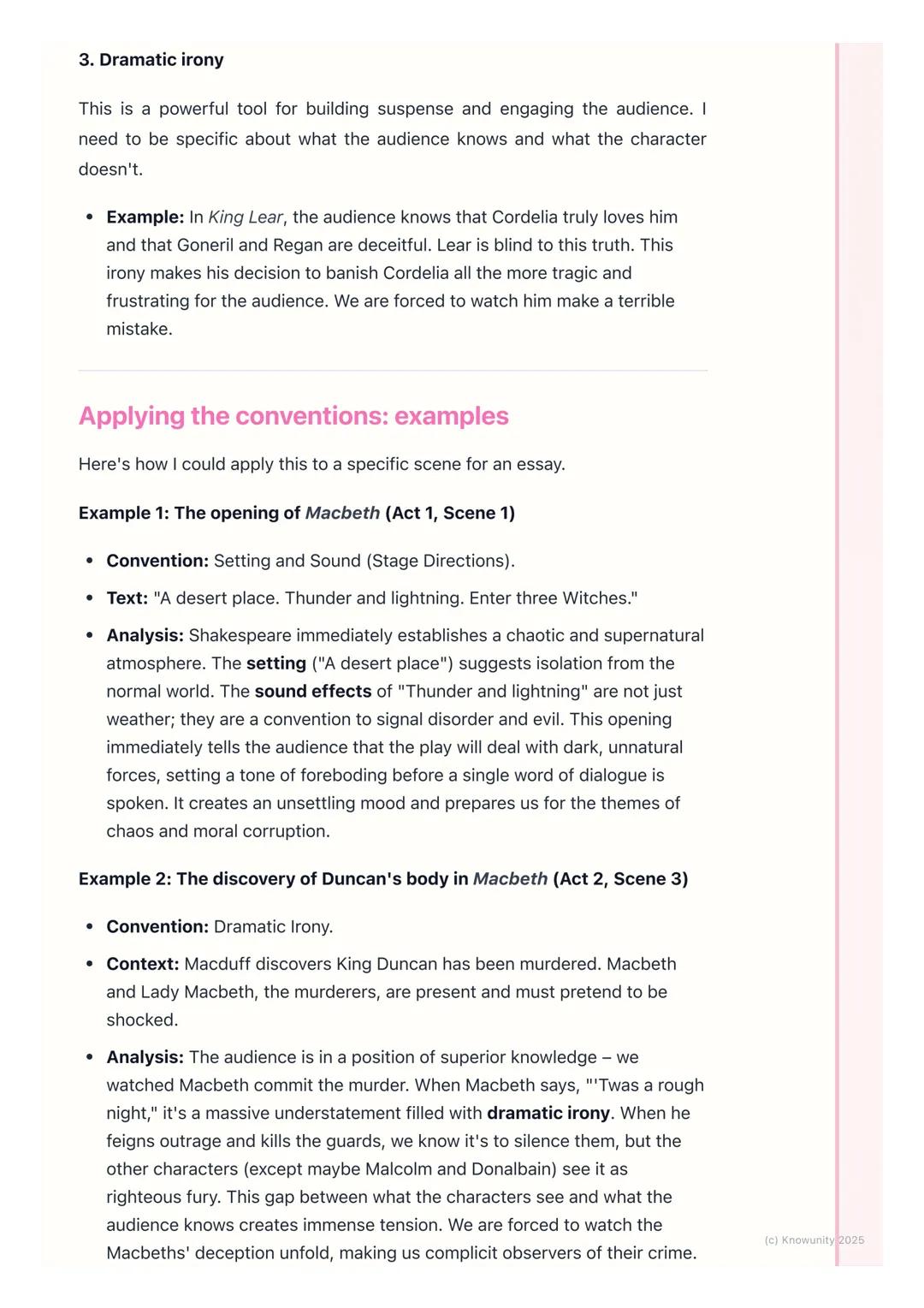 # Dramatic Conventions (for
plays)
Introduction to dramatic conventions
Plays are written to be performed, not just read. Dramatic convent